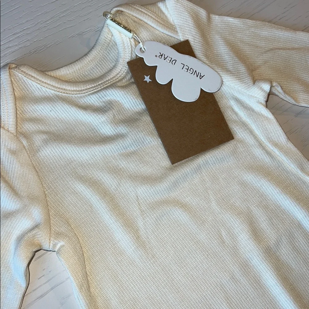 Angel Dear Knotted Gown Cream Neutral Sugar Swizzle 0-3 months